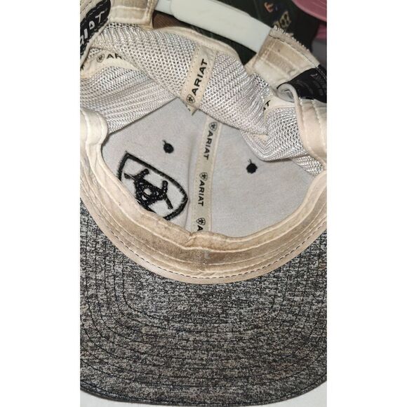 ARIAT FLEXFIT 110 TECHNOLOGY BLACK HEATHER SNAPBACK OSFA 1504901 Dirty! - Picture 7 of 7